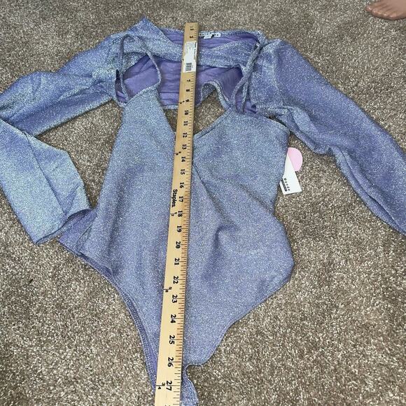 Haute Monde 2 piece body suit& shrug sparkly NEW shimmer SZ LG - Picture 7 of 10